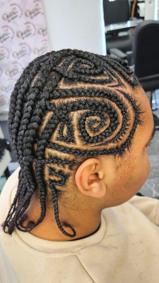 Cornrows with Designs with or without attachment